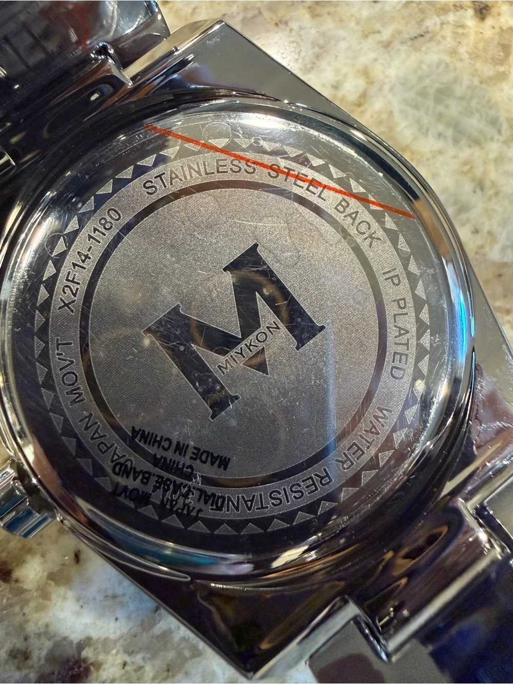 Miykon Men's Silver Stainless Steel Analog Watch - Water-Resistant, Black Dial
